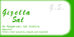 gizella sal business card